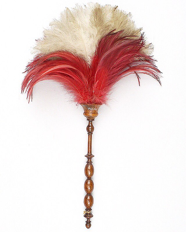 TheBowesMuseum's tweet photo. It’s fascinating to see small curiosities from our collection like this feather duster for the drawing room. It is very likely it is the "little plumeau" sent by the Bowes' from their home at Louveciennes to England in 1862. #smallobjects #collection https://t.co/kG8zdJSeUQ