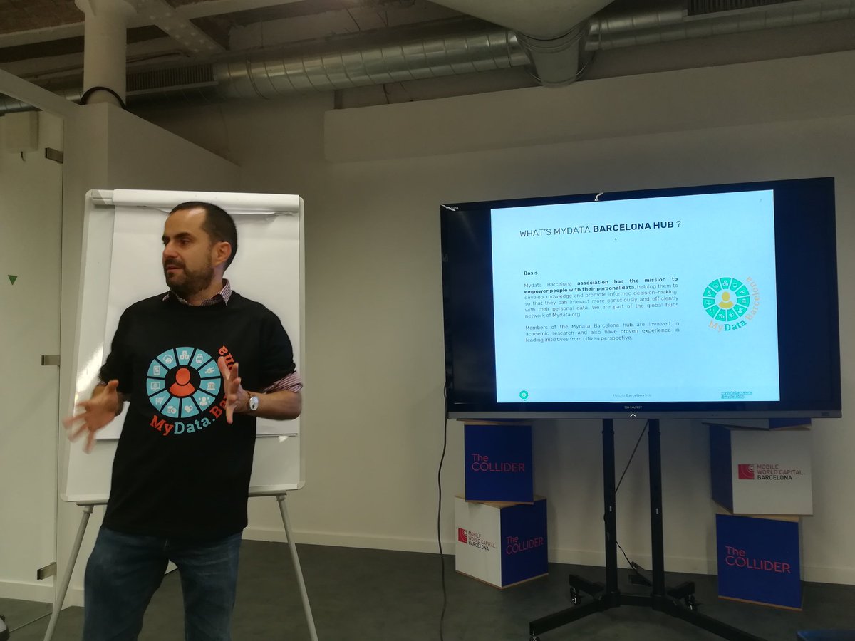 Day 2 of #MyData workshopping starting in Barcelona. <a href="/ignasialcalde/">Ignasi Alcalde</a> presenting <a href="/mydatabcn/">MyData Barcelona</a>, the Barcelona hub. #mydatabcn