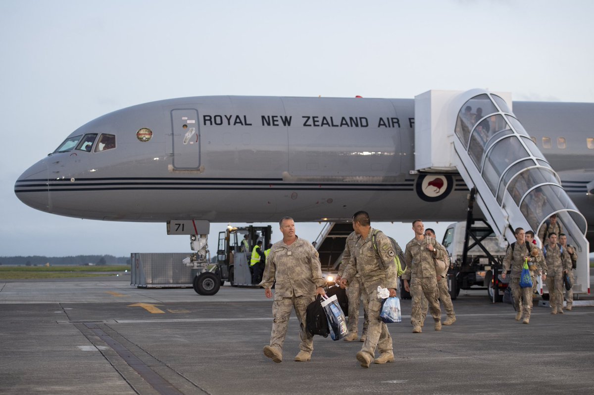 CDF_NZ's tweet photo. Welcome back to our people who have returned home from deployments helping train 4,500 Iraqi Security Forces personnel &amp; served as peacekeepers in the Sinai Peninsula. Thank you all for a job well done. I am sure you'll be eager to take some time out with your whānau. #Force4Good https://t.co/8zSd7qNXce