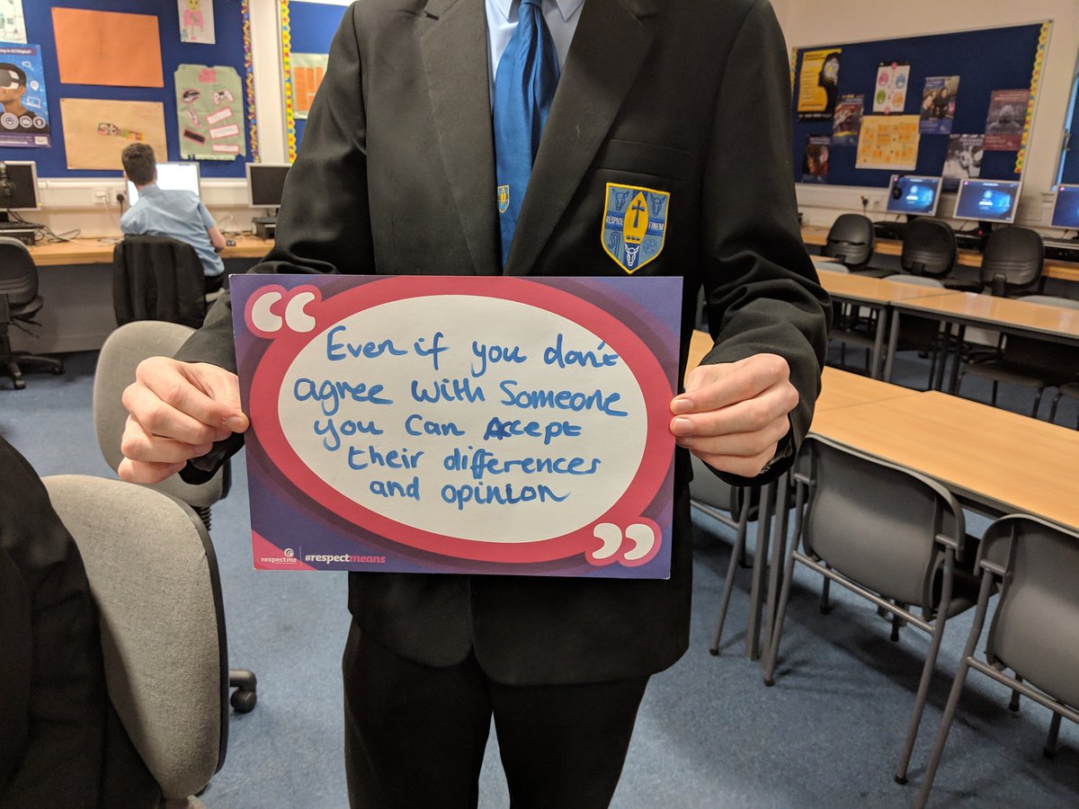 TurnbullR's tweet photo. Some thought form our Students on Respect https://t.co/pYb3K29Xpm