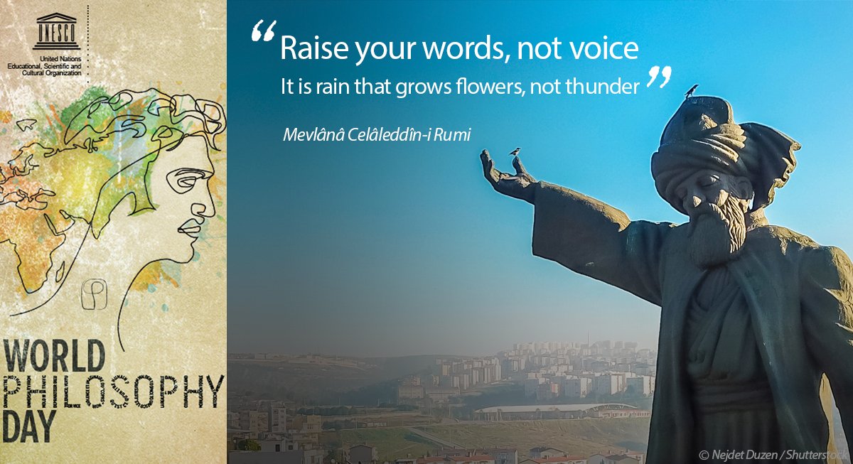 UNESCO's tweet photo. Philosophy is a school of freedom. It enhances critical skills to understand and question our society and its challenges. 

More than ever, the world needs #philosophy!

🏛️ https://t.co/qdzVFo3icy #PhilosophyDay #ThursdayThoughts https://t.co/Y8N7WZ0NV9