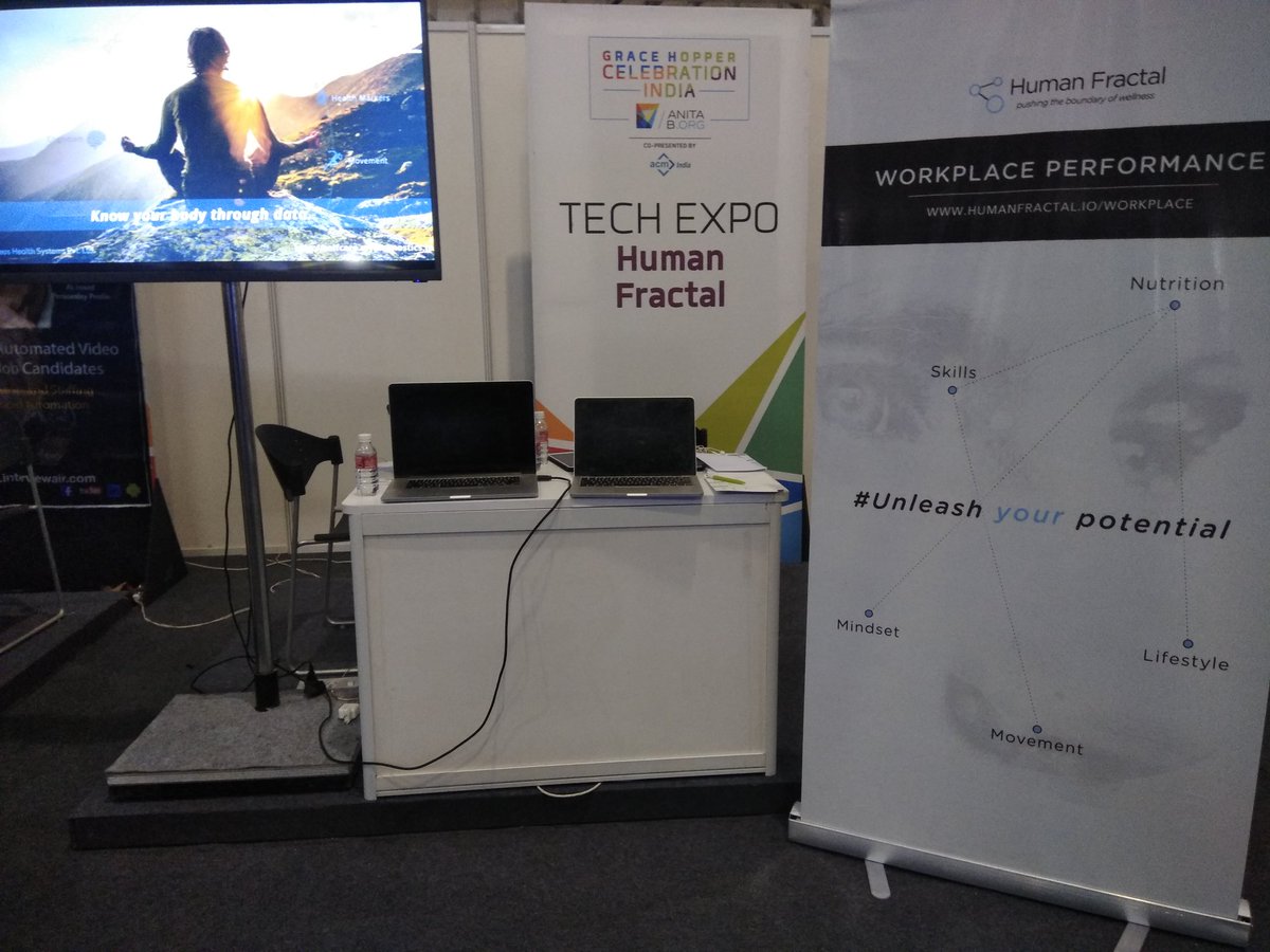 guptavikas's tweet photo. At GHCI For Startup tech expo. 
Analytics powered health journey platform 
@humanfractal_io 
#DigitalHealth 
#HealthAI https://t.co/J1mviwzt8X