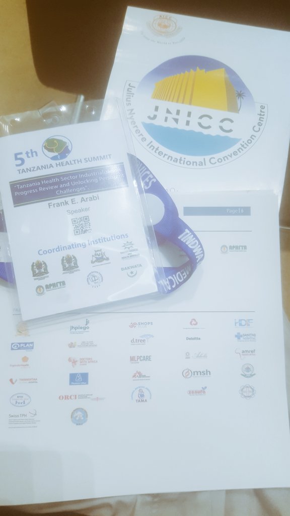 DrArabiFrank's tweet photo. ⏪Summing-up The 5th Tanzania Health Summit! #THS2018
It was a honor to engage with wide variety of Health Professionals, Policy Makers,Researchers, Public Health Professionals, Health Insurers, Equipment’s& medicine suppliers,Private health Investors, Entrepreneurs&Innovators https://t.co/ggB3UyK2TX