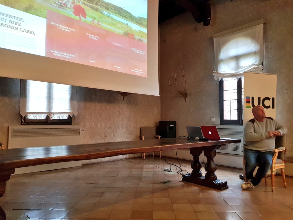 cycling's tweet photo. Day 2 of #UCIForum continues as cities and regions in the #UCIBikeCity network share their great work!
First up - @OpFietseDrenthe shares work taking place to develop #CyclingForAll in @ProvDrenthe https://t.co/H8Nml6OWHp