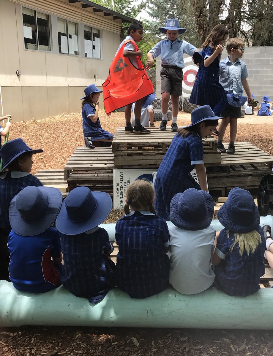 Impromptu theatre in our playground today. #play #creativity #ingenuity #collaboration