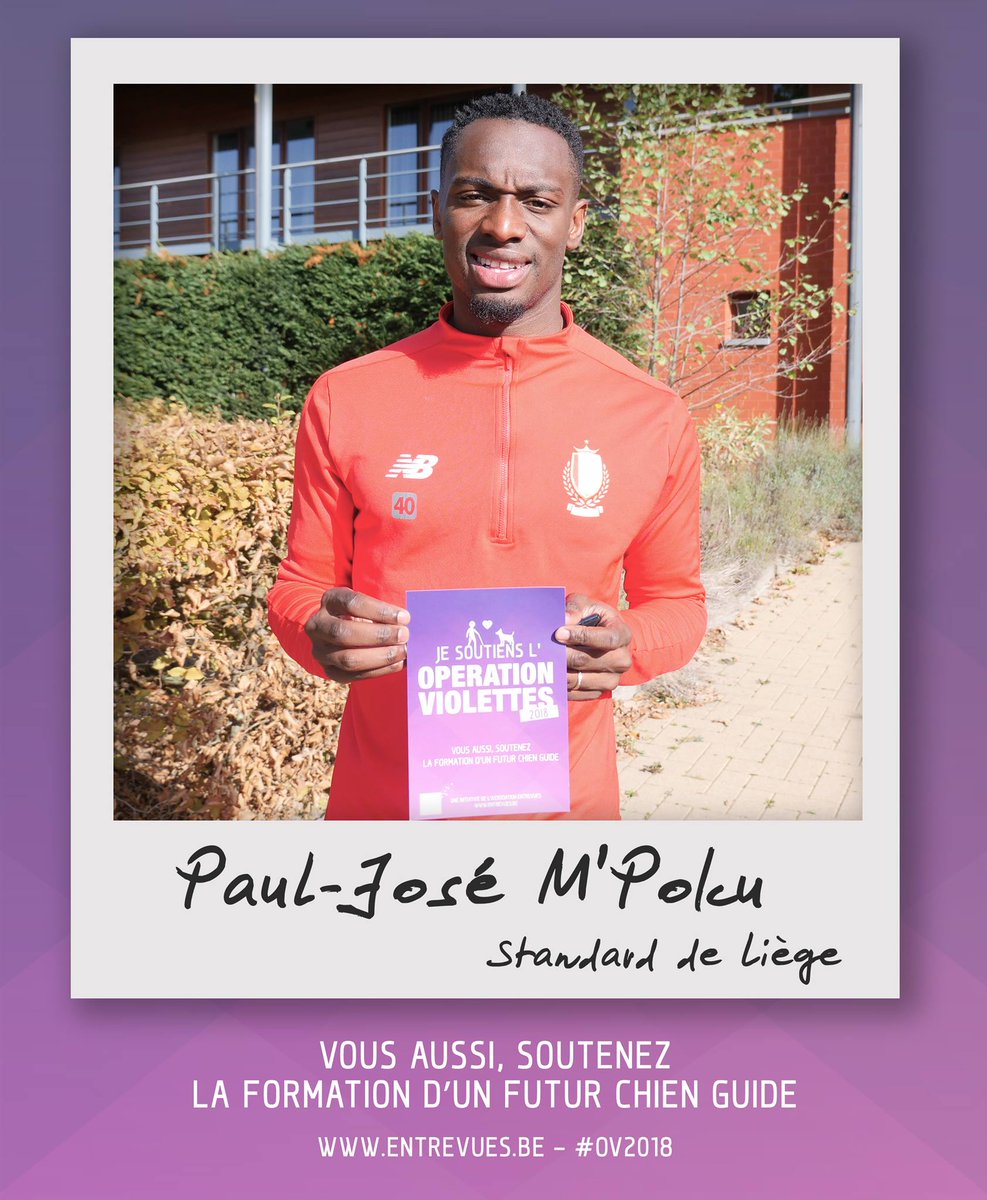 Standard_RSCL's tweet photo. ❤ Les Rouches soutiennent l'opération violettes pour la formation des chiens guides ➡ https://t.co/08dAHst6KD 🐶 #OV2018 https://t.co/PJHucKZPwt