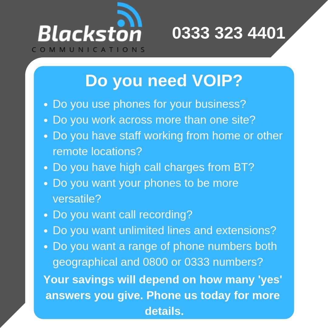 BlackstonComms's tweet photo. #voip for your #business or if you are a #Entrepreneur 
Give us a call for some advice or a demo. #read the flyer! https://t.co/oFf4ScVhBk
