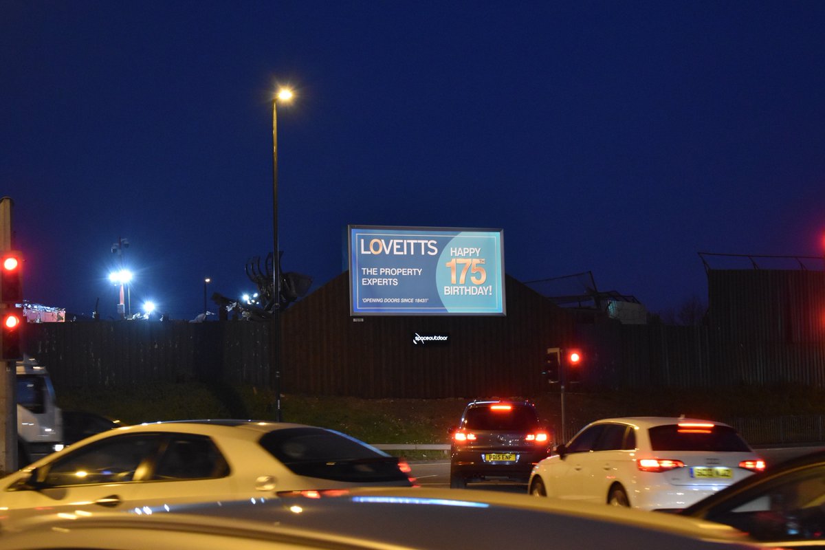 @Spaceoutdoor are delighted to announce the completion of our Premium Backlight #billboard outside the <a href="/RicohArena/">Ricoh Arena</a> in #Coventry. <a href="/LoveittsLtd/">LoveittsEstateAgent</a> now have the perfect way to announce their 175th Birthday! Get in touch with Coventry's property experts. #estate #agent #advertising #OOH