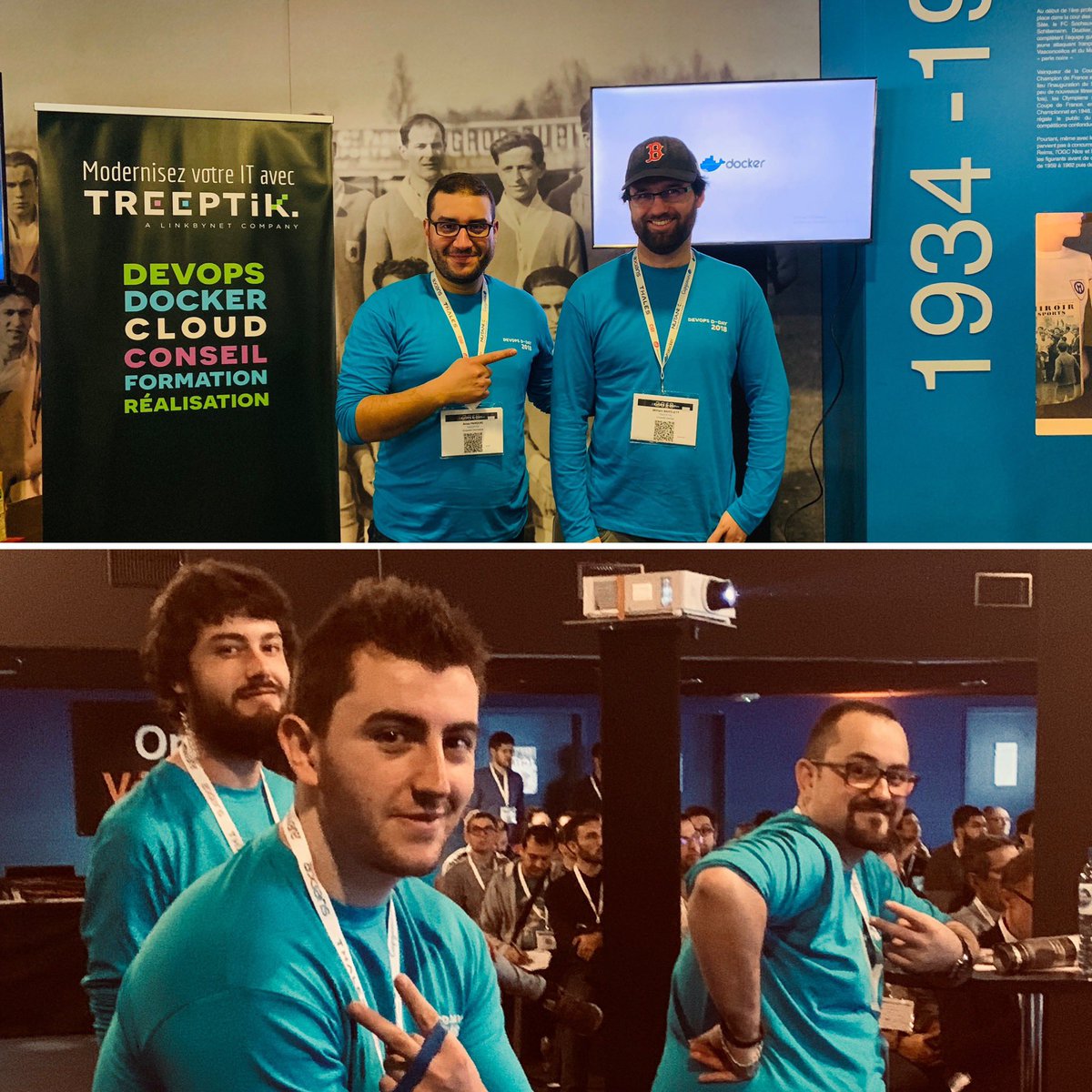 BensassiReda's tweet photo. La crème de la crème : la team @treeptik @LINKBYNET au #DevOpsDDay 💪 #LetsDevOpsTogether #Cloud #Agile #DevOps #Digital #Microservices #Containers #Docker #K8S #SysAdmin https://t.co/0UW9mICRbH