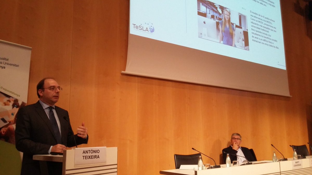 iratxe2000's tweet photo. Interesting talk of Antonio Teixeira about the future of Learning in a event of @aqucatalunya @teslaprojectEU @UOCuniversitat https://t.co/txJhLA2tyq