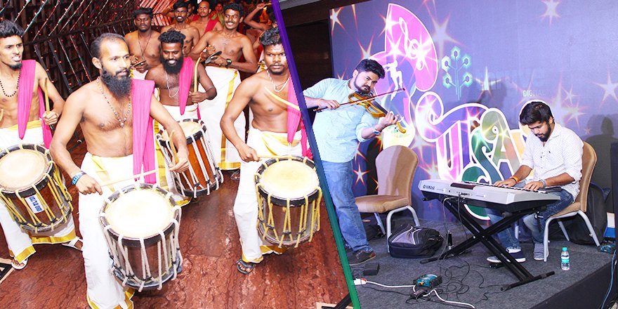Thryve_Digital's tweet photo. The Thryve Utsav began on a high note with a battle of drums – Chendamela and a violin concert by Thryve’s music club. We saw everyone participating and enjoying the pre-carnival games and activities.
#WeAreTwo #ThryveUtsav https://t.co/4o4wzSsHcX