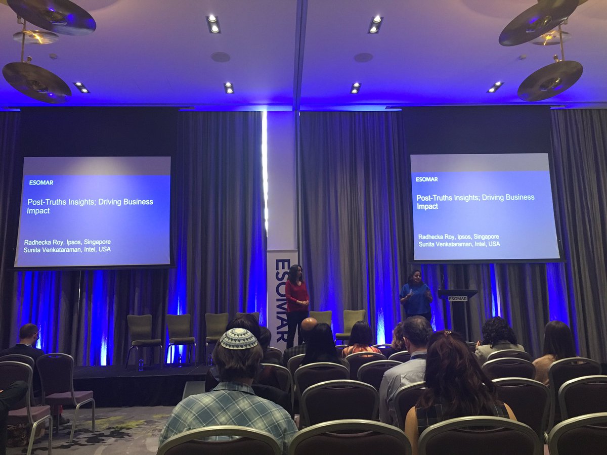 ESOMAR's tweet photo. @IpsosMORI and @intel are sharing with us their pilot experiment of how they created a new language to successfully drive #businessimpact #ESOMAR Fusion #MRX https://t.co/mI1SGXR6c8