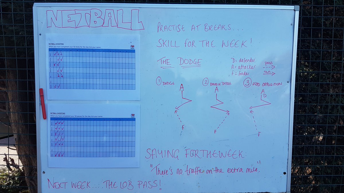 DolphinSchSport's tweet photo. Check out the netball board and work on your skill of the week! #Dolphinnetball! https://t.co/T5w54IP2mp