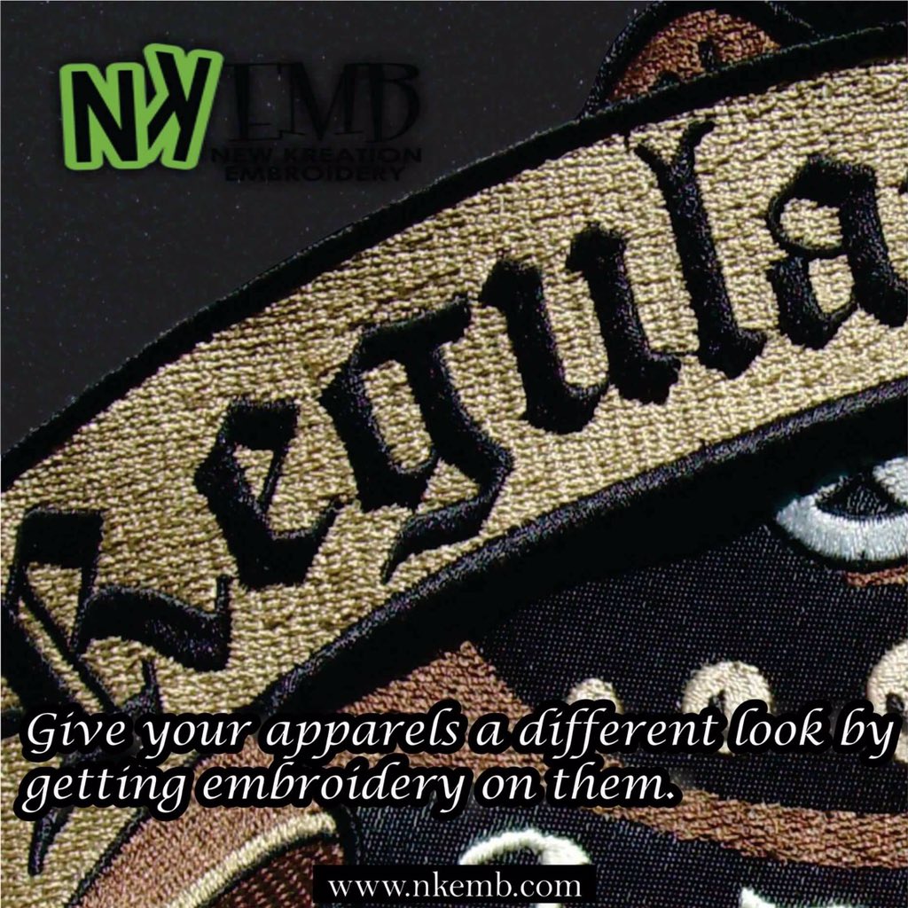 NkEmbroidery's tweet image. Everything could be customized from scocks to T-shirt
For more details visit: nkemb.com
For prices reach us at - mark.nkemb@gmail.com
or call us at : +1 609-473-0809

#logodigitizing #puffdigitizing #nkemb #redworkdigitizing #sleevesdigitizing #jacketbackdigitizing