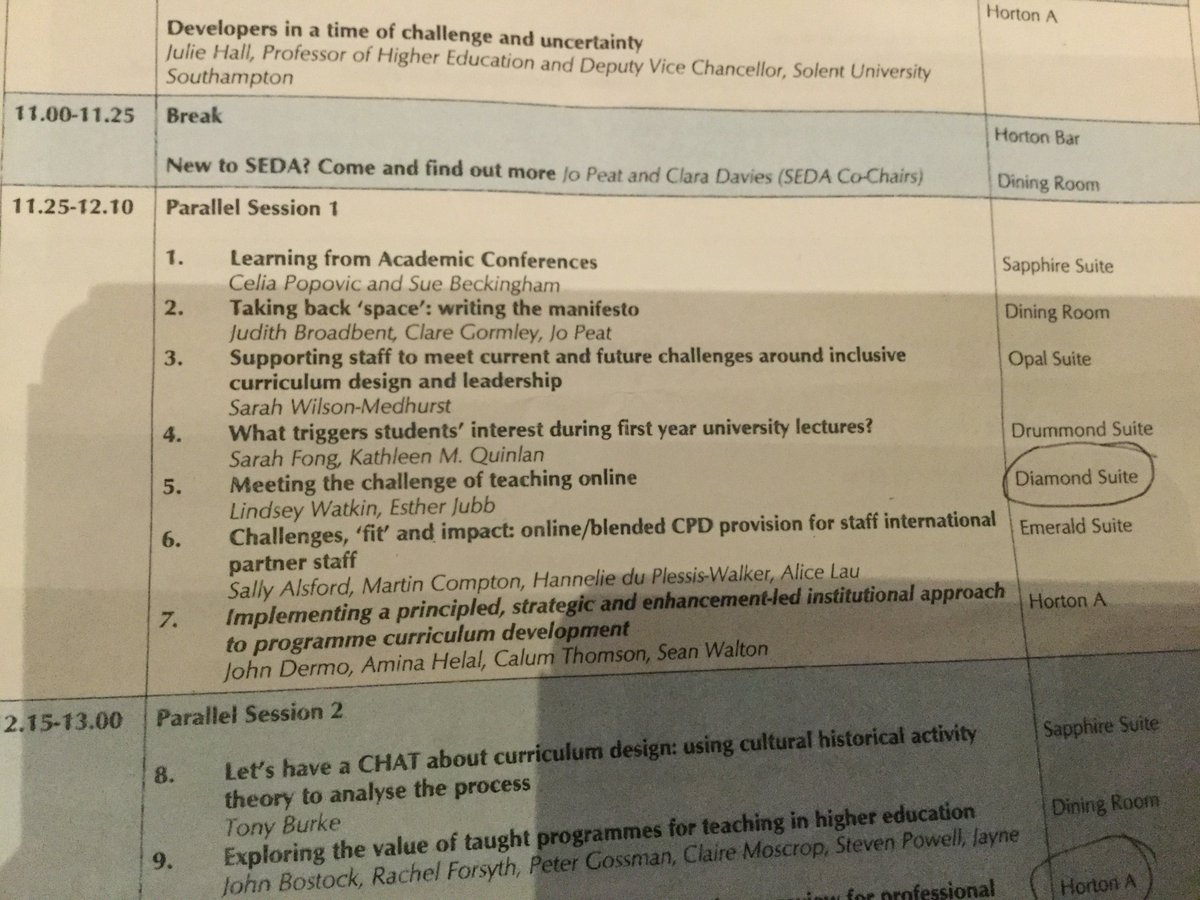 ischoolpam's tweet photo. A difficult choice, but I’m heading to a session on online teaching this morning #sedaconf #MALISM #inf6350 #inf6553 https://t.co/cwew256tCl