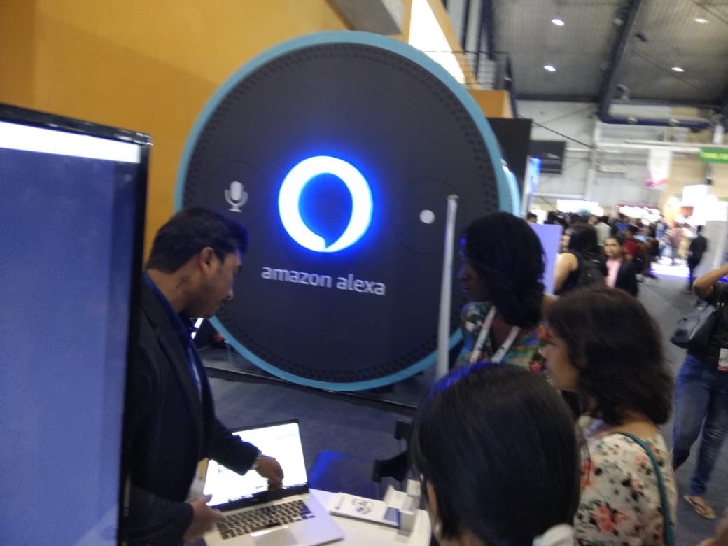 niv_aggarwal's tweet photo. It was wonderful having a conversation with  Jacqueline Cooeland-Carson (COO at #AnitaBorg. She visited the #techexpo booths and showed her immense support for #startups and technology innovation. #GHCI18 #WeAreHere https://t.co/o2U7HnVX9Q