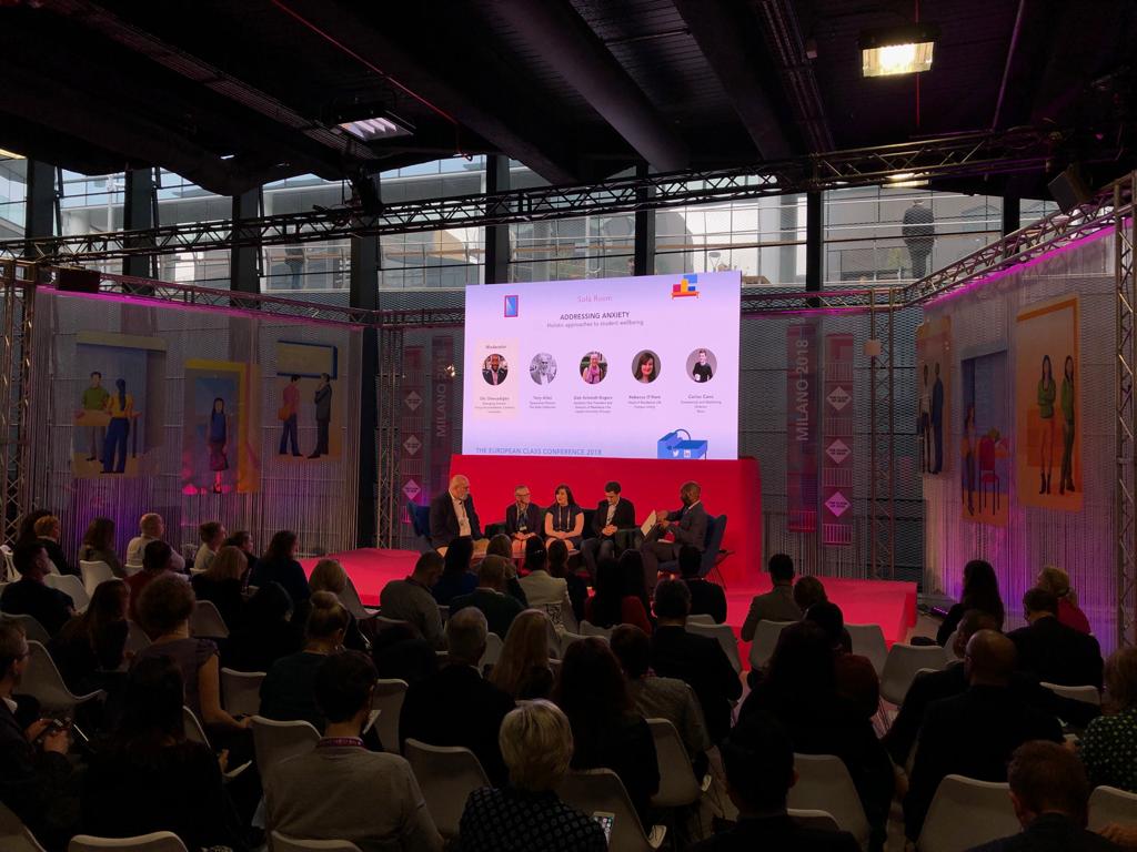 Great talk now on in the Sofa Room, hearing from @Rebecca_ResLife,  @DSchmidtRogers, Carlos Cano, Tony Allen and Obi Okwuadigbo on Addressing Anxiety.