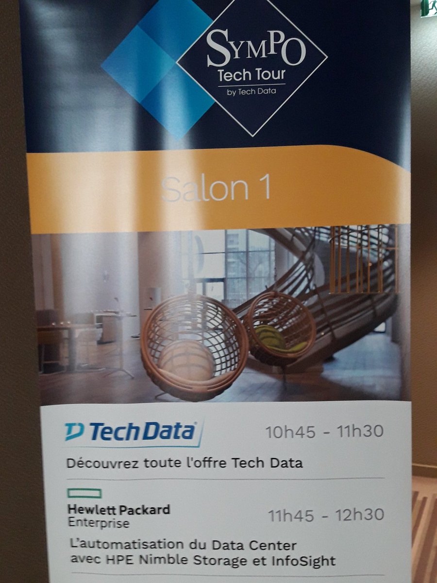 XtianLaporte's tweet photo. Bienvenue au #SympoTechTour 2018 @TechData_FR à Aix. Première session @HPE_FR sur l' #IA au service de la gestion du stockage et du Datacenter #NimbleStorage https://t.co/ODtwDqZEiU