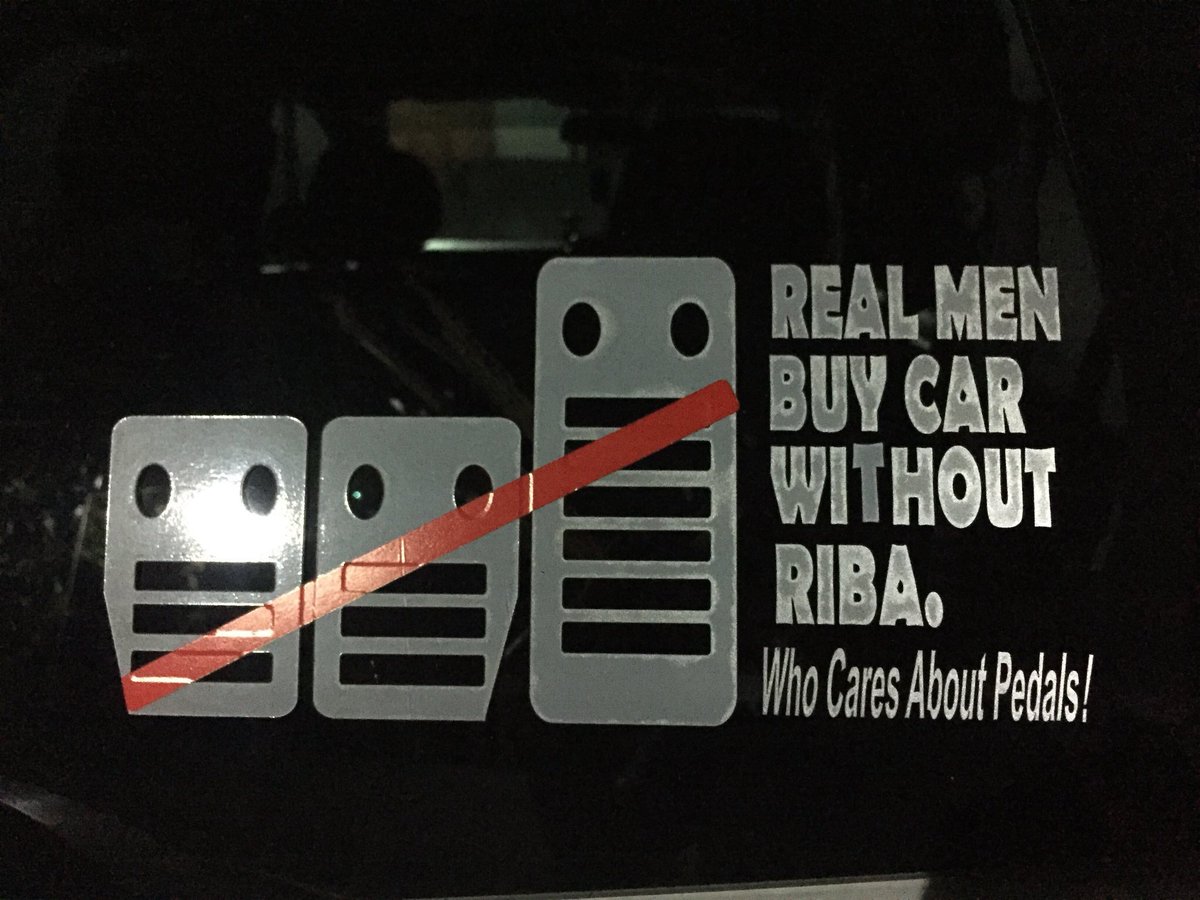 ã‚¨ãƒ‰ã‚¦ã‚¤ãƒ³ On Twitter Maren Liat Stiker Nempel D Mobil Bertuliskan Real Man Buy A Car Without Riba Hehe