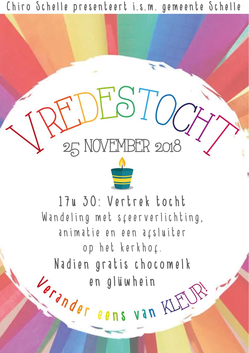 chiroschelle's tweet photo. Nog maar 10 dagen! Om van de vredestocht een toppertje te maken, verzamelen we nog glazen bokalen, flessen, ... Maw alles van transparant glas! 🍾
Neem het glas zondag mee en geef het aan je favoriete leid(st)er. Dikke merci! 😍

#chiroschelle #donttrythisathome #vredestocht18 https://t.co/oh8UiTAPa1