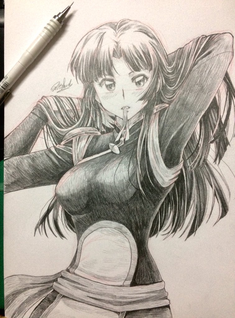 pinkhudy's tweet photo. I’m done drawing sango 😍❤️❤️❤️
I hope you like it ❤️ .
.
#inuyasha #inuyashasango #anime #animegirl #beautifulgirls #cutegirls #blackhair #sketch #traditionaldrawing #pencil #paper #fanart https://t.co/E6thOPIo1N