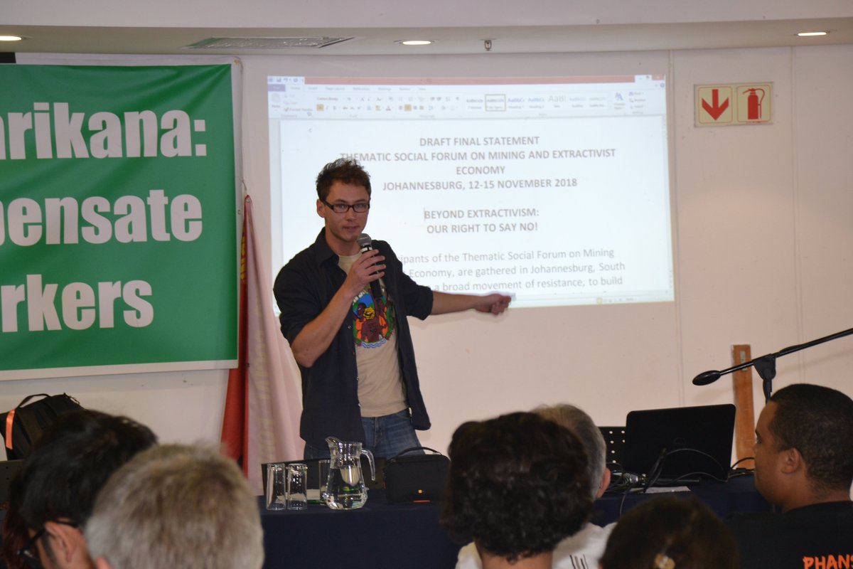 dkaaustria's tweet photo. .@StefanCIDSE of @CIDSE presenting the first draft of the declaration of the #TSFMining to the plenary. #Right2SayNo #StopCorpPower #stopcorporateimpunity #bindingtreaty #alternativestoextractivism https://t.co/RYFdND2ywY