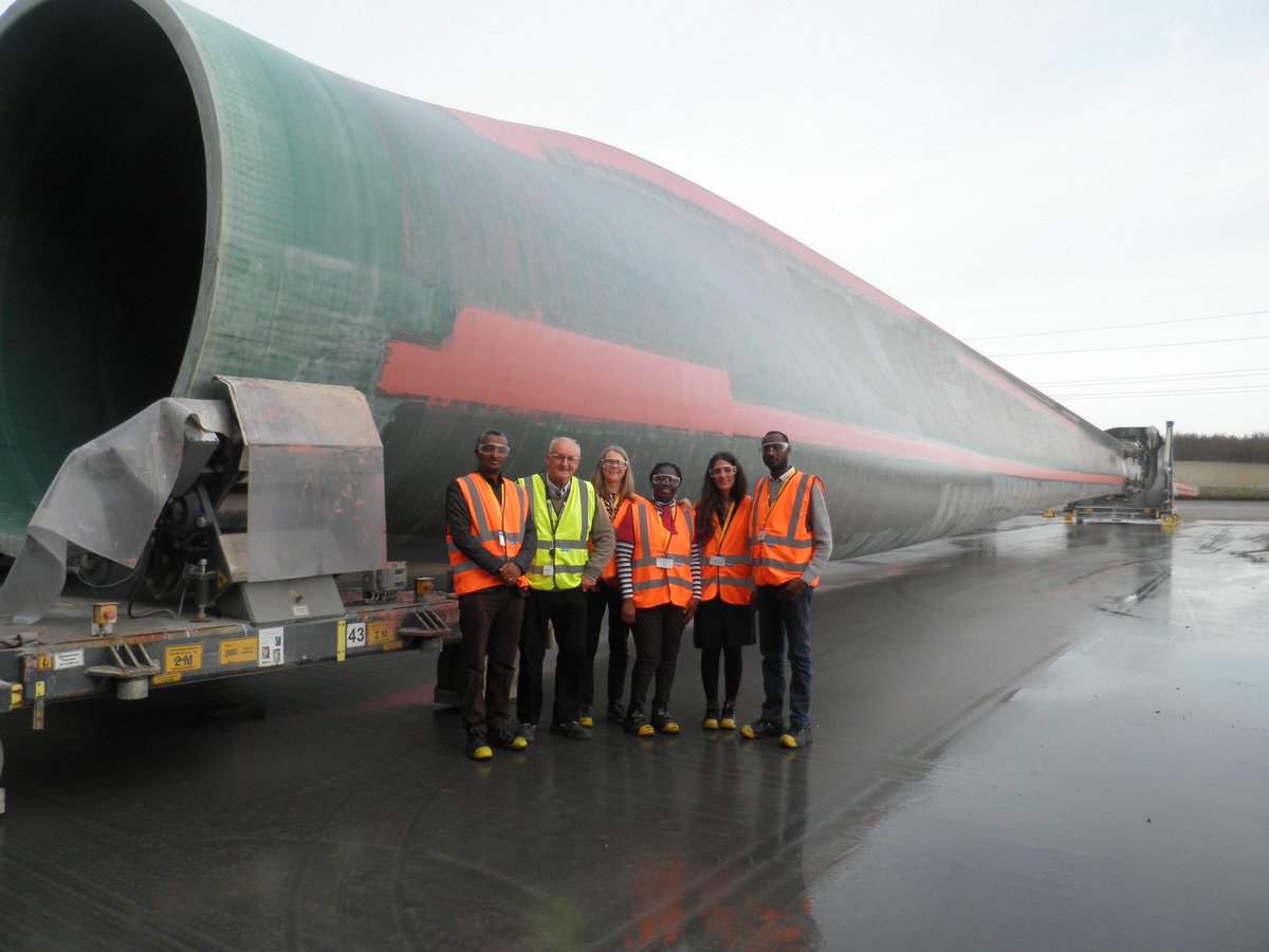 IREKproject's tweet photo. Team members from the #IREKproject & @AfricaLics collagues visited the @SiemensGamesa blade production facility in Aalborg this week to learn more about the #capabilities and skills required for this part of the manufacturing process of #windturbines. Thanks for a fantastic tour! https://t.co/aa3D1JzJrL