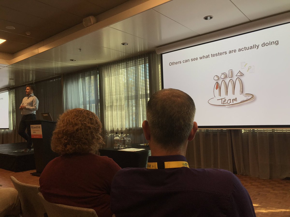 darktelecom's tweet photo. “Others can see what #testers are actually doing” @andyw40239 
- true #team work with enhanced visibility but also real collaboration making #developers, testers and other stakeholders working together 
@XrayApp @esconfs #testing #SoftwareTesting @Jira #EuroSTARConf #esconfs https://t.co/769wLCnLn8