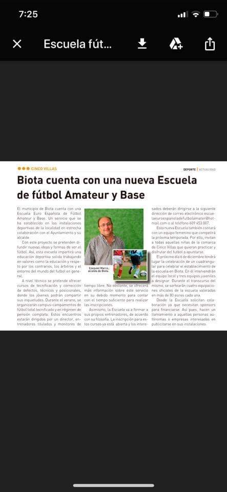 Biota no podía quedarse sin una escuela de fútbol, demos un impulso a ésta gran noticia 
⚽😀💪🎉