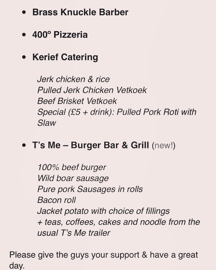 TsMeCoffee's tweet photo. The line up!! It’s today!! Cambourne Business Park 11am-1:30pm 
Lunch Time 
Thursday 15th November 
#tt #thursday #thelineup #foodpark #cambourne #lunchtime #menuoftheday #menu #foodtrucks #allaboutyou https://t.co/Nt7am7rHBH
