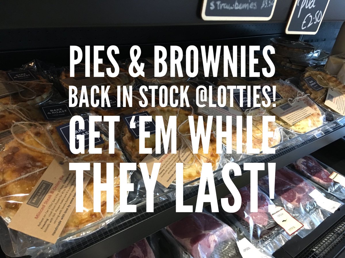 bakeandroast's tweet photo. Shelves full! And you can grab a brew while you’re at it! @lottiesofbelmont #supportlocal #BoostBolton #Pies #Brownies #bakeandroast #familytea #yum https://t.co/jnzW066nbL