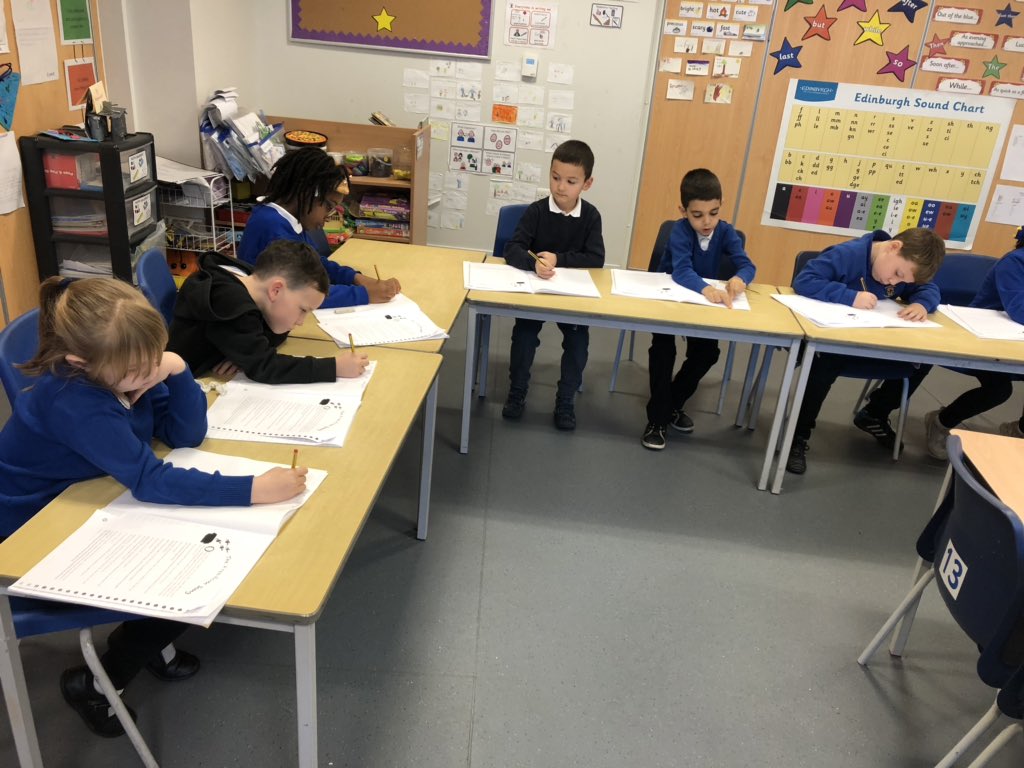 MrsKetchin's tweet photo. Wow! Concentrating just like Tim 🐅&amp; using our imagination like Ursula 🦄 during our writing this morning. You could hear a pin drop! P3 enjoying something a bit different - ask us all about it! @NiddrieMillPS https://t.co/Rbr1lOxs0s