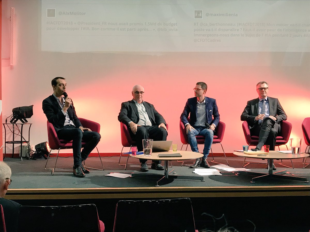 CFDTCadres's tweet photo. [#IACFDT2018]

« Quand les gens sont au contact de l’#IA dans leur travail, ils sont globalement rassurés par ces applications. Acculturation et démystification jouent un rôle important. »,

Marc Fargeas, @MalakoffMederic https://t.co/QNqtWAQUPQ