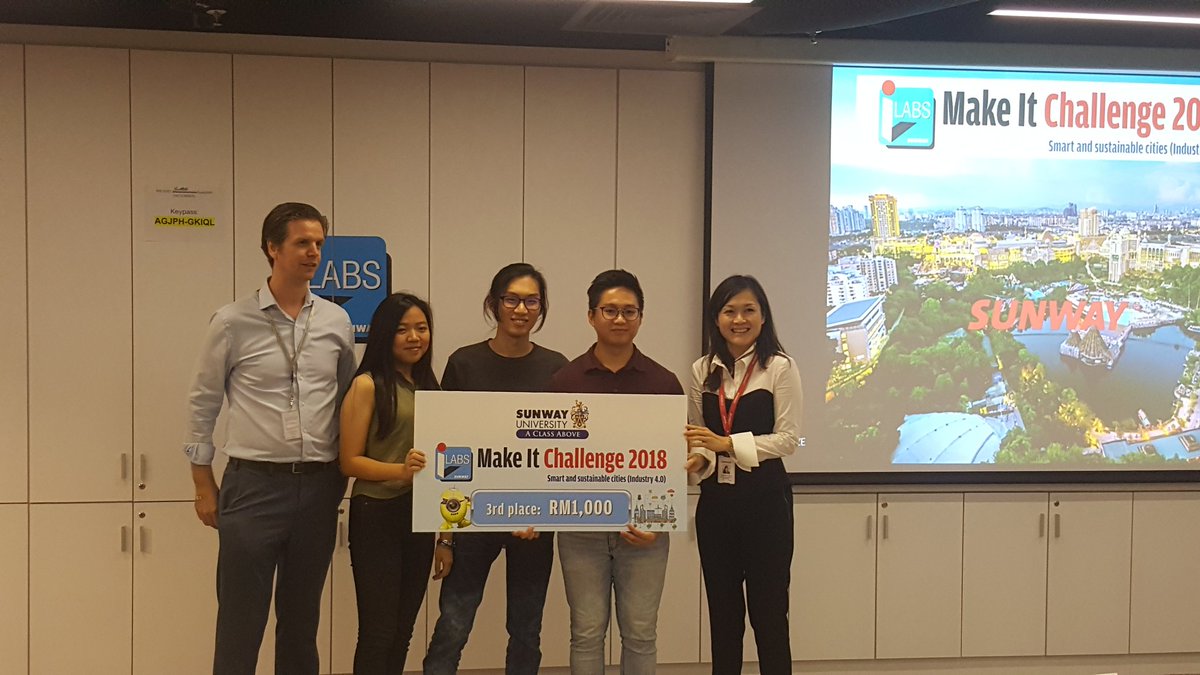 wahlau's tweet photo. And the team won 3rd place in the #MakeItChallenge @SunwayU - well done @potateros and friends! https://t.co/s8hQWBv3JK