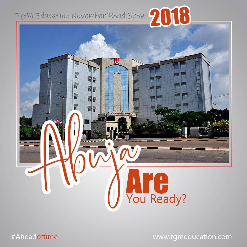 TGmarchnata's tweet photo. The Tgm Education November Road Show 2018 Scheduled To Hold In Abuja Will Be Grand! You Definitely Want To Attend It! Want to study, work and live in Australia, Canada, USA, UK, Germany, Ireland and Dubai? 
https://t.co/Mc9Di24arg  #AbroadmoneytoNaijaFiam #TechPlus2018 https://t.co/anEz3VEKSN