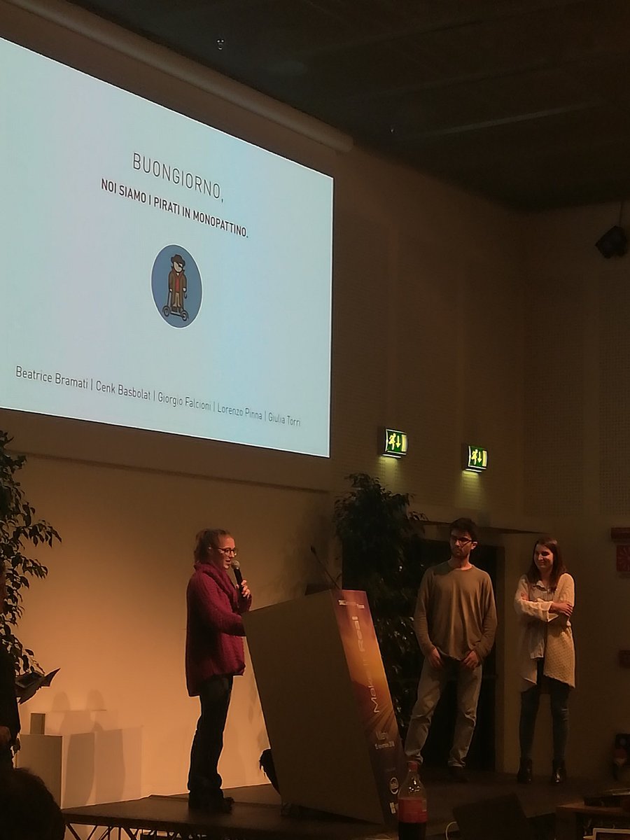 CodemotionIT's tweet photo. "Pirati in monopattino" col progetto VENYOU live now ๐๐ #delltechforum18hackathon https://t.co/2TwRrNMvEP