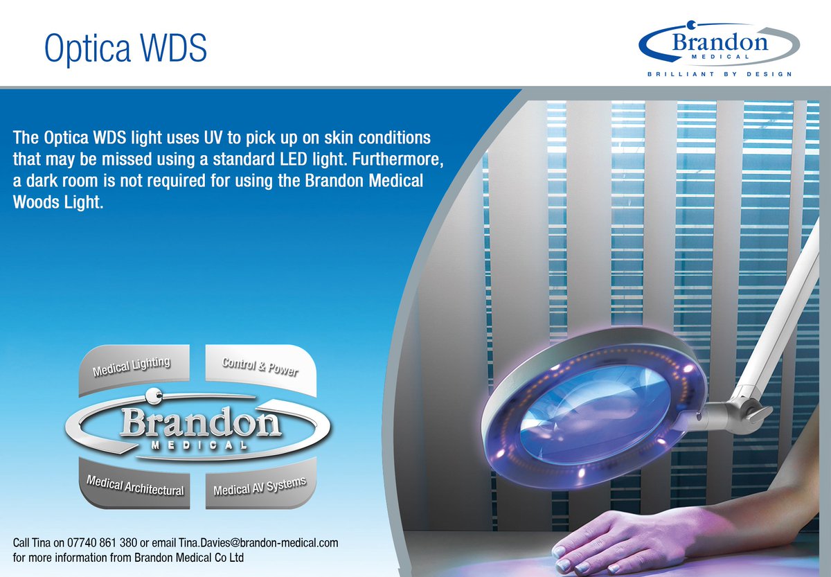 Brandon Medical En Twitter The Optica Wds Light Uses Uv Find Skin Conditions That Night Missed Using A Standard Led Light Most Wds Lights Require A Room To Be Completely Dark When