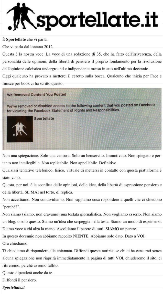 Questa è la nostra voce. 

#savesportellate