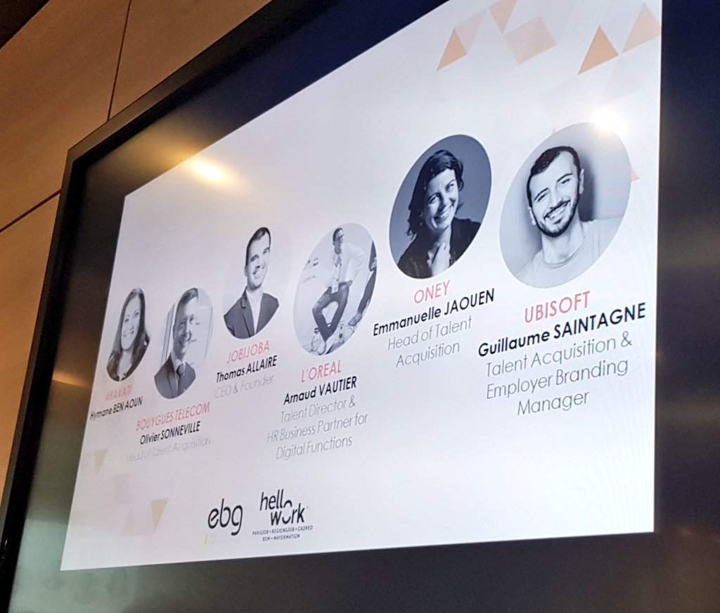 samtimtap's tweet photo. Conférence ce matin sur les "Enjeux du recrutement dans le digital"🔥@ebg @hellowork 

5 🔝 speakers qui abordent : attentes de ces profils, rôle des sourceurs, data au service des RH, travail à distance, employee advocacy, cooptation et bien d'autres! 👏 https://t.co/sLUgtcl5Xx