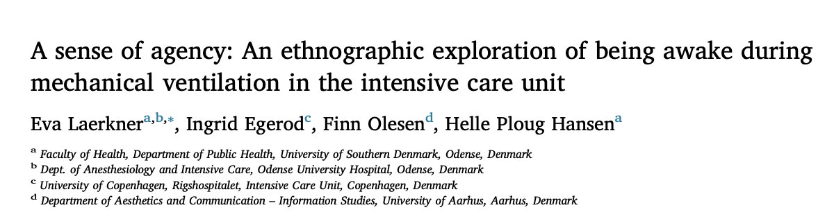 fedescarini's tweet photo. Awake in the ICU: a qualitative analysis.  Three main themes: A sense of
agency, the familiar in the unfamiliar situation, and awareness of surrounding
activities. https://t.co/SPruv0fsGI @pratikpande15 @geetamehta0 It may be time to further what our patients feel being awake? https://t.co/YxaOT2jgt7