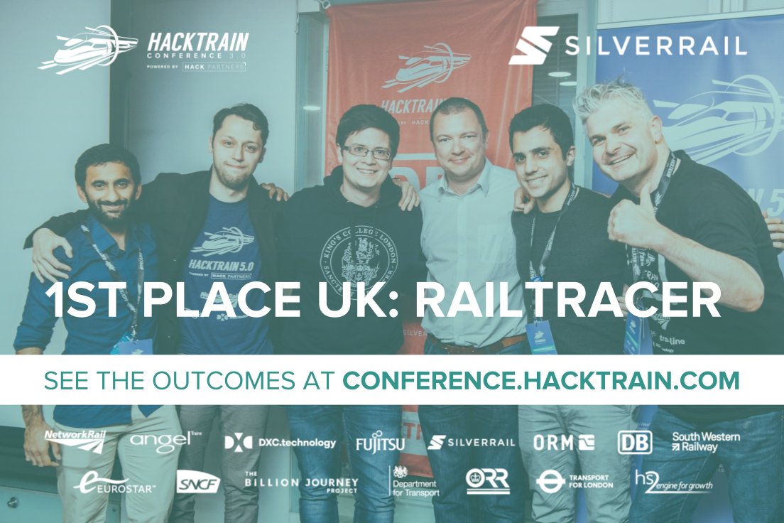 SilverRailTech's tweet image. Our challenge was hacked and won 1st place at HackTrain 5.0! RSVP at conference.HackTrain.com to see outcomes from HackTrain 5.0 &amp;amp; HackTrain InnoTrans! #RailTech #HackTrain #innovation #TEAM