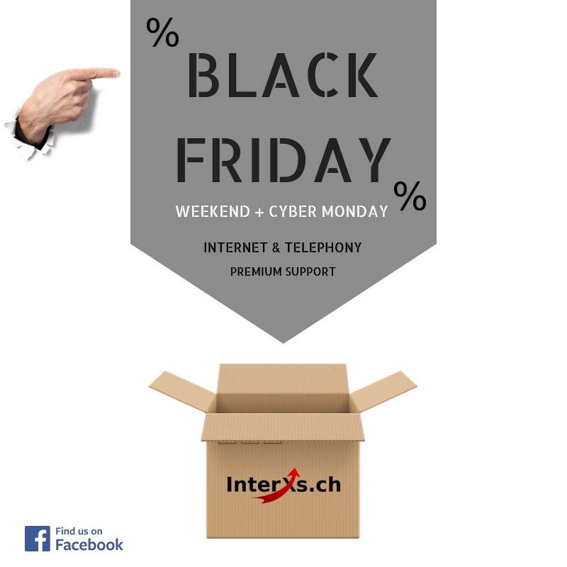 Interxs_ch's tweet photo. Die Erwartung für den Black Friday Schweiz steigt bereits. InterXS  wird Sie auch dieses Jahr wieder mit Angeboten und Rabatten überraschen.
Folgen Sie uns und bleiben Sie auf dem Laufenden für unser spezielles Black Friday-Angebot. #blackfriday #internet #VDSL #Glasfaser https://t.co/b3R1ZL3VOg