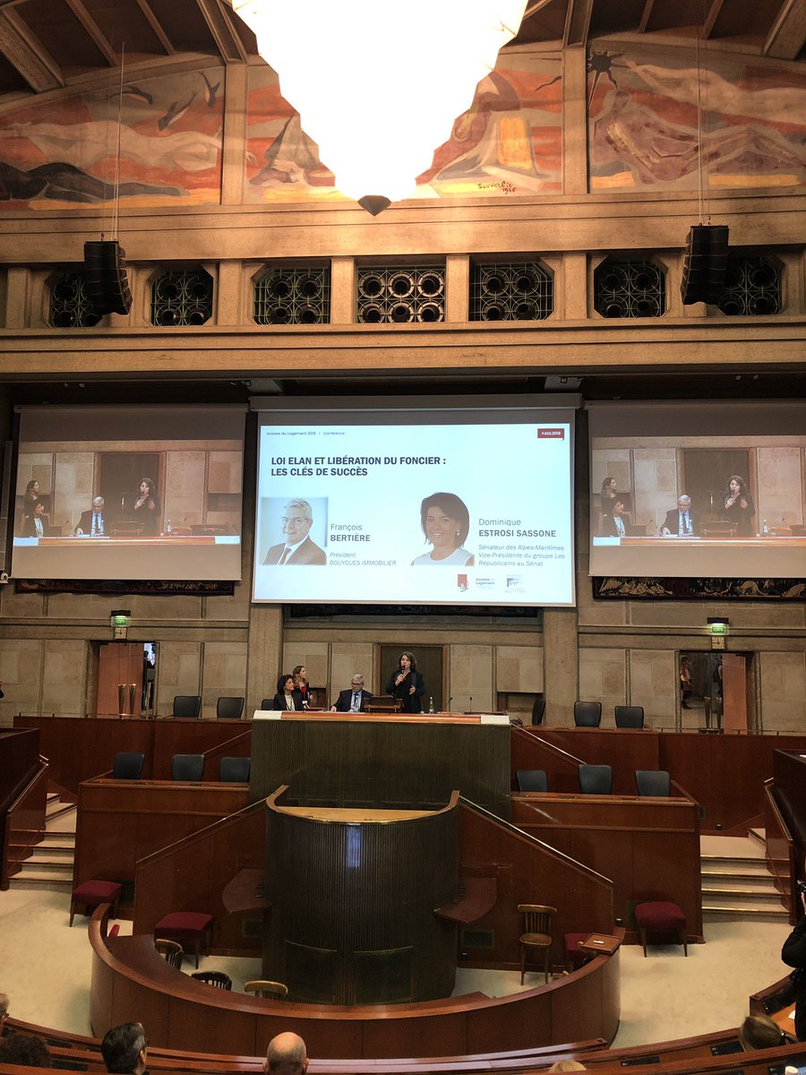 Shervan's tweet photo. Aujourd'hui à 11h40, François Bertière, président de @Bouygues_Immo et @Dominiq_Estrosi, Sénateur des Alpes-Maritimes et Vice-Présidente du groupe Les Républicains-Sénat, parleront loi #ELAN et libération du foncier à la 1ère édition des Assises du Logement. #ads2018 https://t.co/gIQ9Its54Z