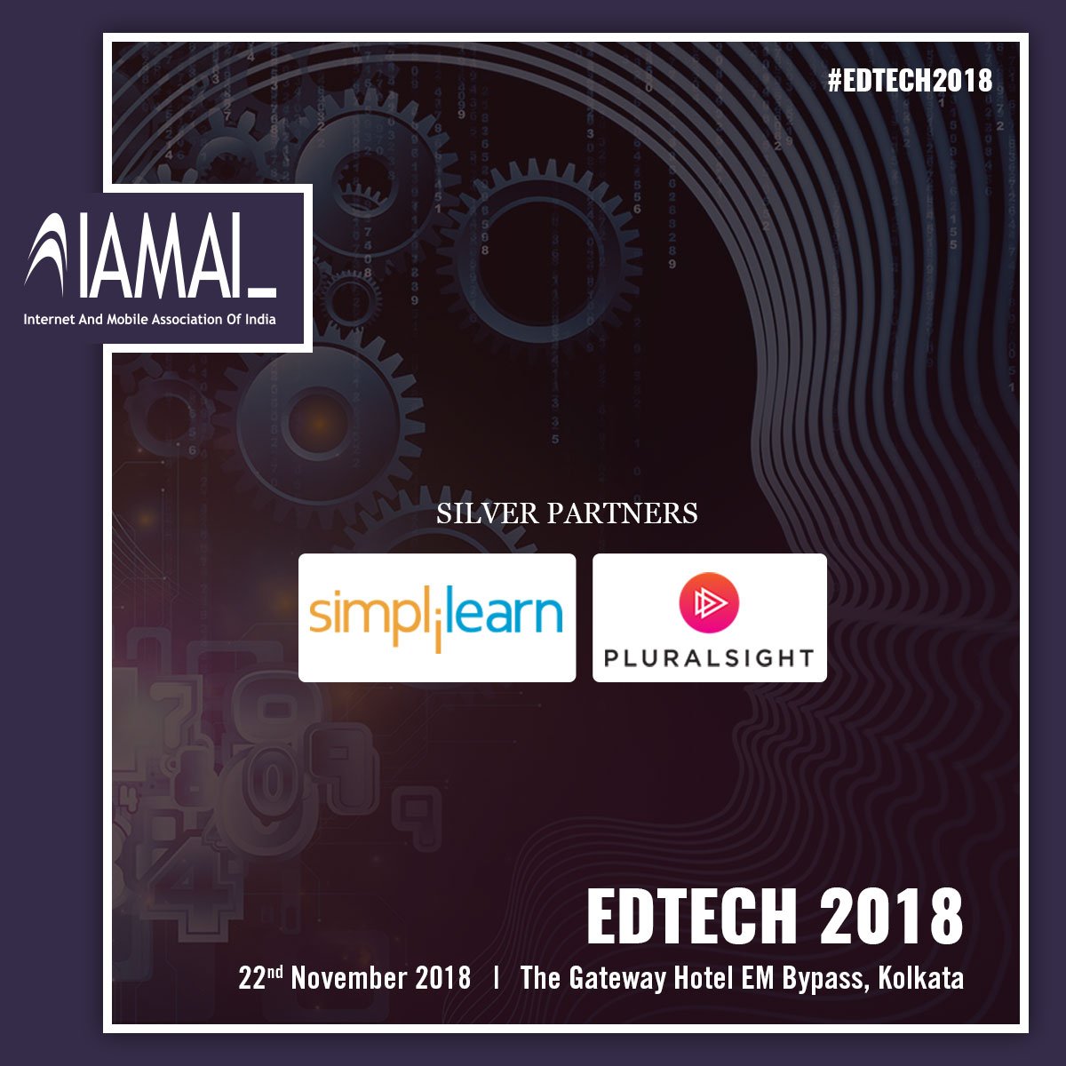 IAMAIForum's tweet photo. We are delighted to announce @simplilearn and @pluralsight as our silver partners for #EDTECH2018 'Skilling for Jobs'. Don't miss the conversations on 22 November in Kolkata. For details and registration, please visit: https://t.co/p2r3rN94ib https://t.co/i3yOA1kF69