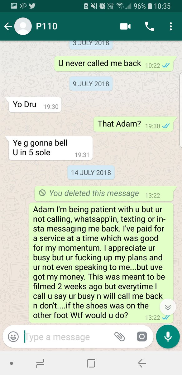 SoLekky's tweet image. #p110 is moving like #FraudBae 🤷🏾‍♂️ Been a huge @p110media fan for the longest. Paid them for a #1take all the way back in July. Once I paid Adam ud fink I told him im pregnant da way I couldn't contact him. I was then promised a refund which I still havent received. #badbusiness