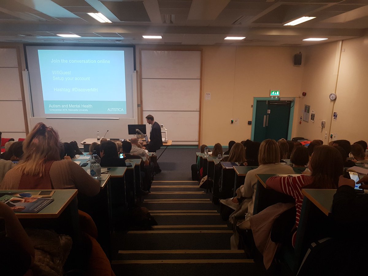 Autistica's tweet photo. Thanks everyone who attended our #DiscoverMH talk last night at @UniofNewcastle and everyone following on Twitter. We will let everyone know when the video of the event is online soon. https://t.co/IbelH7AGIa