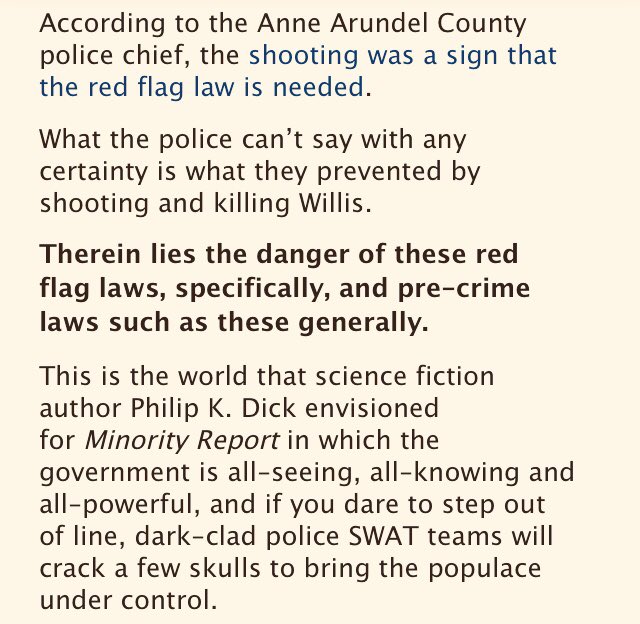 FDRBHO's tweet photo. @GunOwners The forming of the 
🚨Dept of PreCrime🚨

Frightening &amp; Unbelievable 
https://t.co/EIR3oD3MAS https://t.co/xjNzHWbCtq