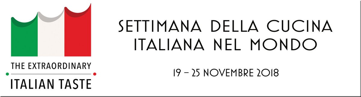La Settimana della Cucina Italiana nel Mondo: dal 19 al 25 novembre 2018, per promuovere all’estero i prodotti del vero agroalimentare italiano: qualità, sostenibilità, cultura, sicurezza alimentare, diritto al cibo, educazione, identità, territorio #trueitaliantaste