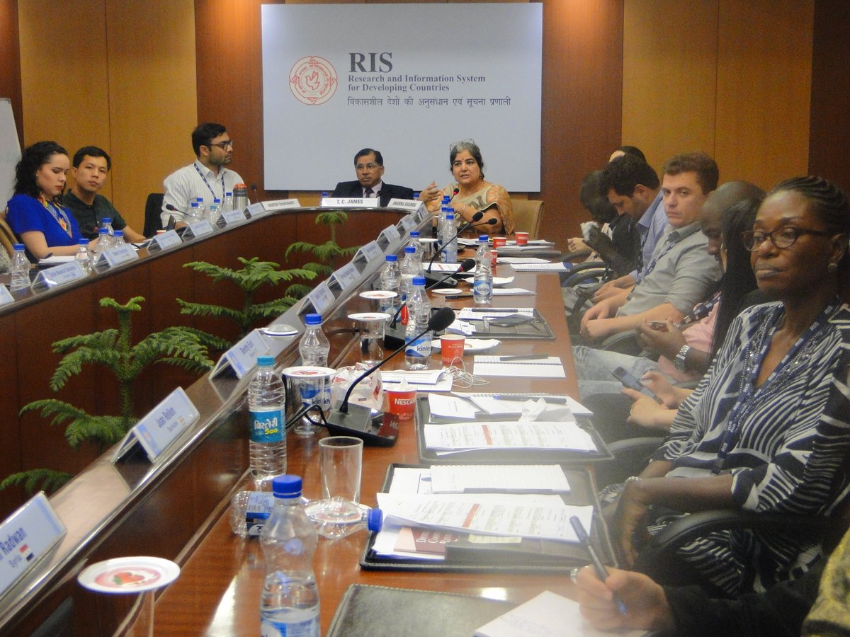 RIS_NewDelhi's tweet photo. Day 4 @ITECnetwork #LSSC 2018 Dr Bhawna Sharma, health and drugs, scholar, discussed the Role of Health Sector and #SouthSouthCooperation with #ITEC participants.  Prof. @prof_tcjames, @RIS_NewDelhi chaired the session  @Sachin_Chat @sabya_saha @MEAIndia @FIDC_NewDelhi @NeST_SSC https://t.co/u4dM3Kvei8