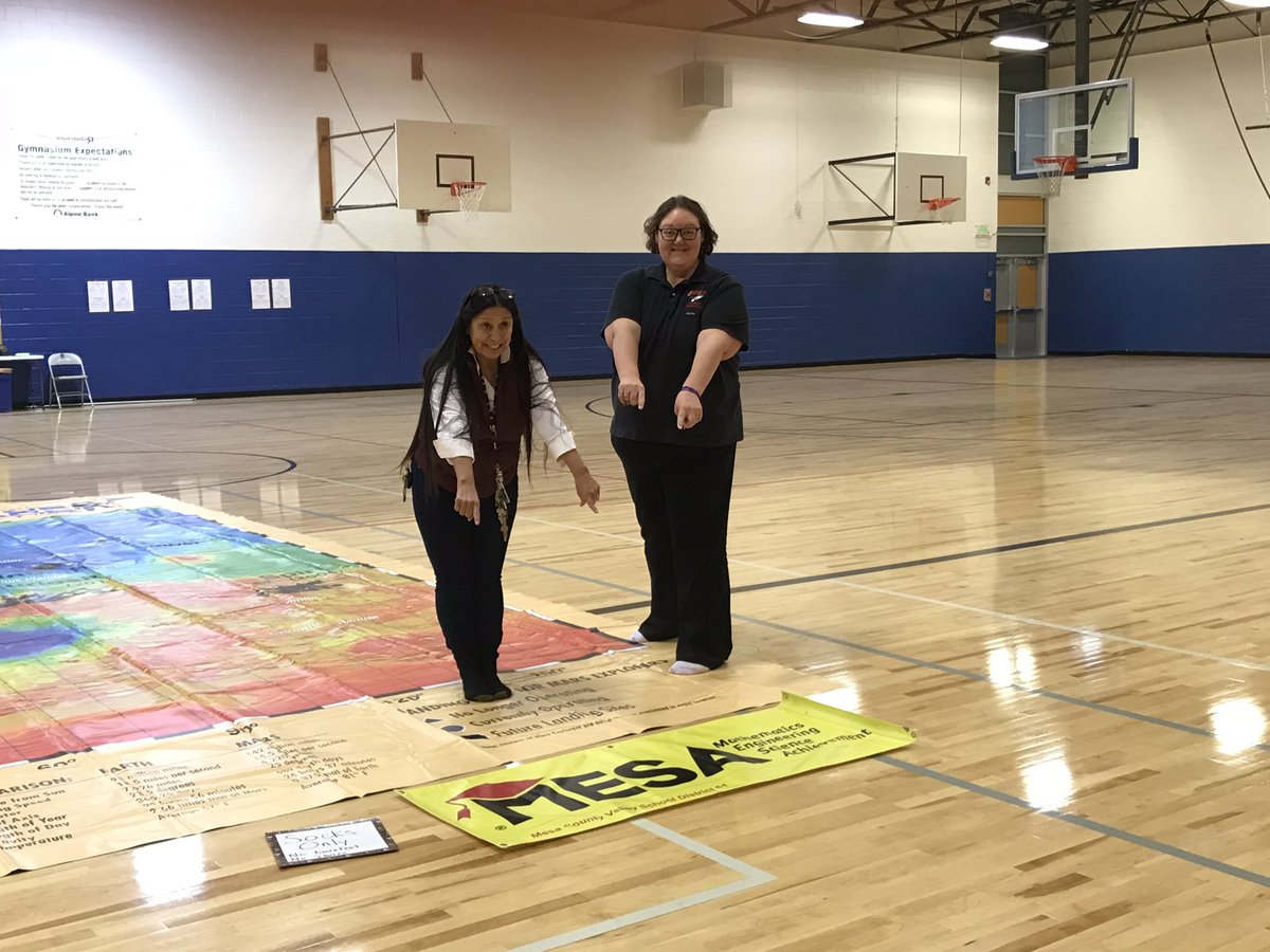 STEMisMyFuture's tweet photo. Great #GISday! #WMSSTEMGJ celebrated by going to Mars!! Huge thx to @ShareSpaceOrg and @TheRealBuzz !!! MESA’s Martian Mission later this year!! #GiantMaps #STEMisMyFuture #GJSpaceLadies #GYATM @NatGeoEducation @MarsInsight @100Kin10 @SpaceFoundation @josephkerski @COSciTeachers https://t.co/cZRmgqnb4y